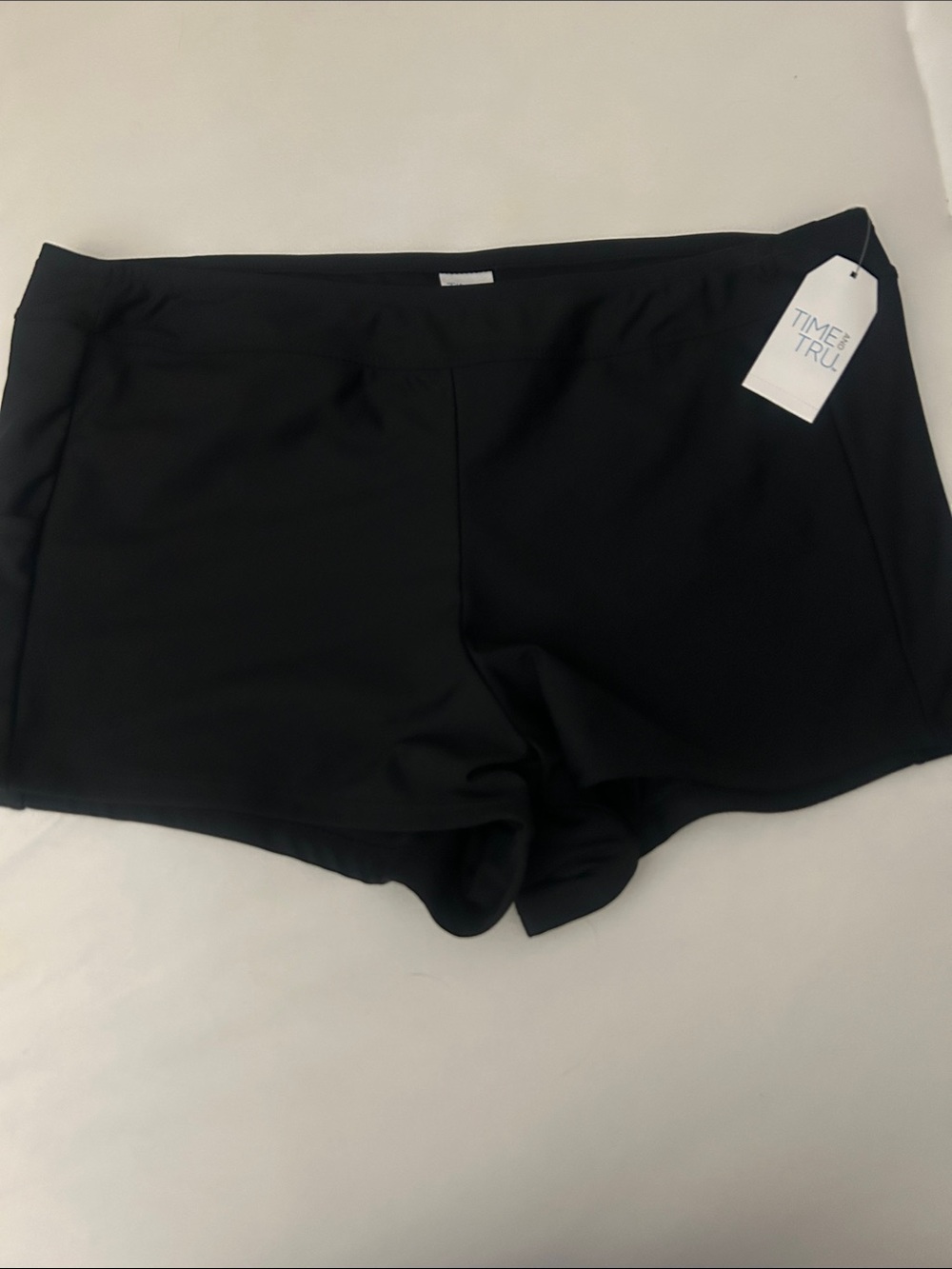 Time and Tru Black Women's Bike/Swim Shorts - Picture 1 of 2